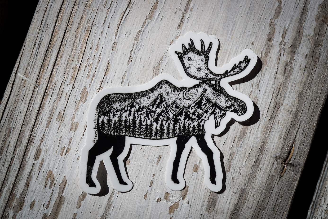 Mountain Moose Sticker