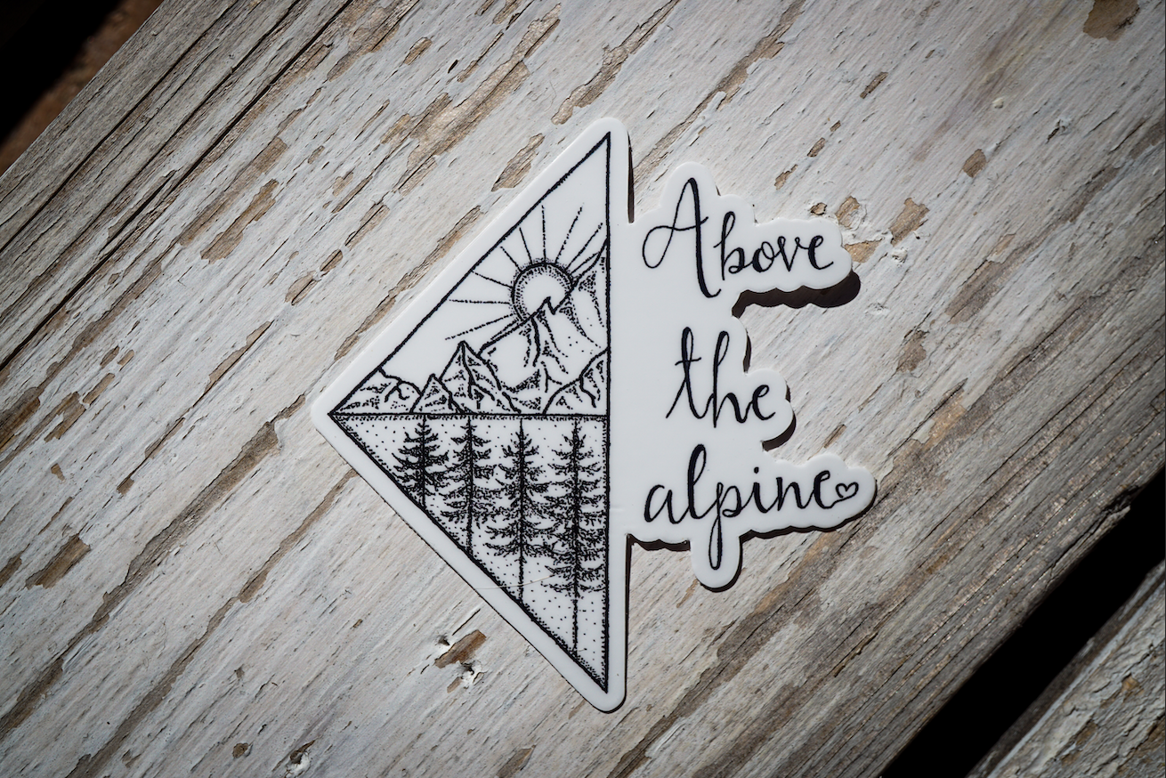 Above the Alpine Logo Sticker