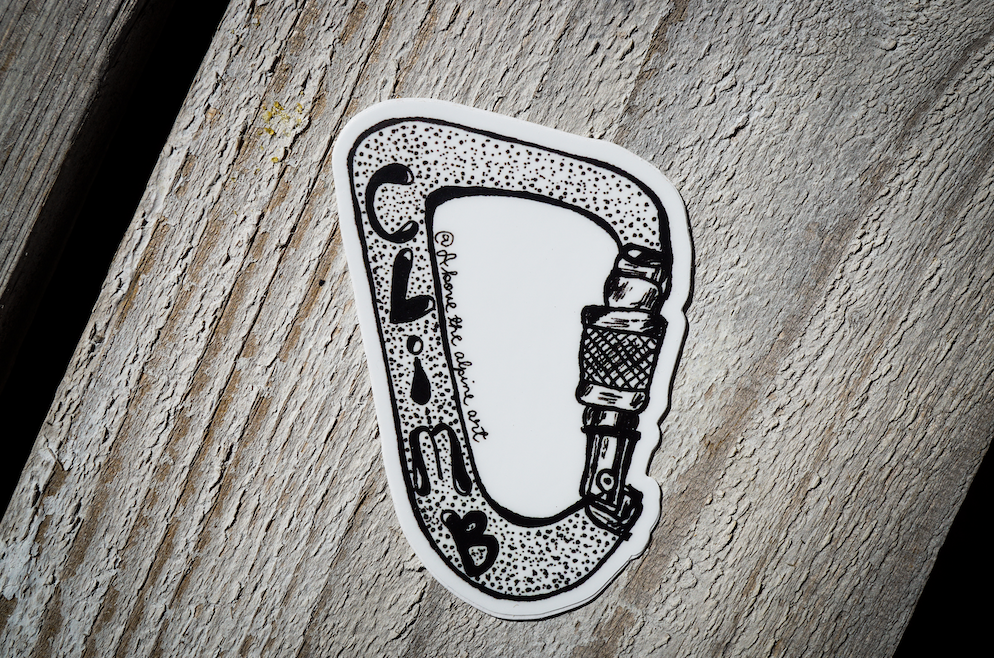 Climbing Carabiner Sticker