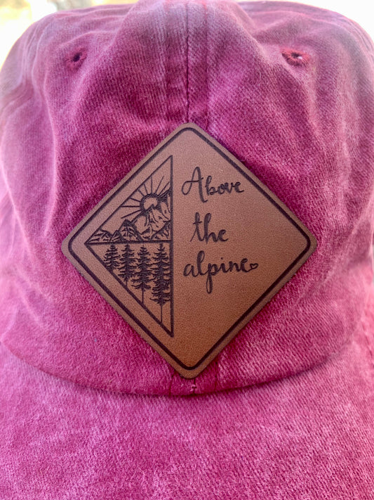Above the Alpine Logo Distressed Ball Cap
