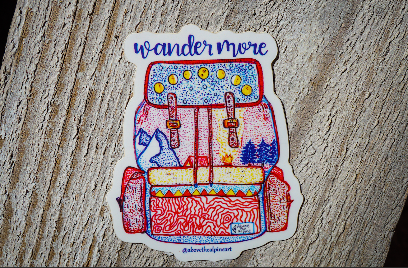 Wander More Sticker