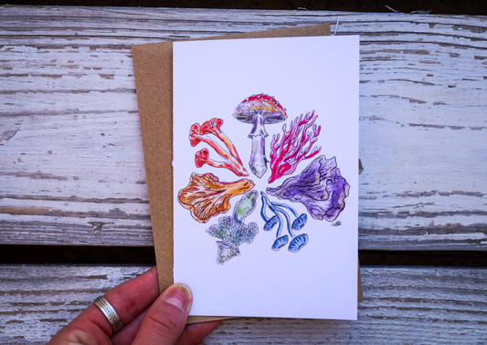 Colorful Fungi // Greeting Card