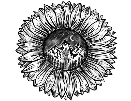 Sunflower Hiker // Print
